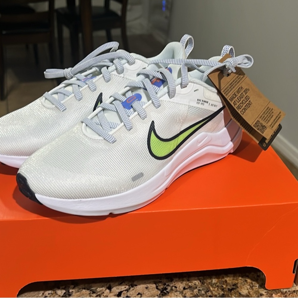 Nike Summit White and Lime Blast Shoes